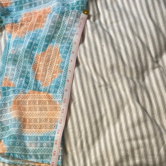 Ruby Rd. Blue and Peach Textured Cardigan - Picture 8 of 8